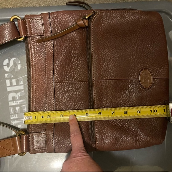 Fossil brown leather crossbody purse - Picture 7 of 7